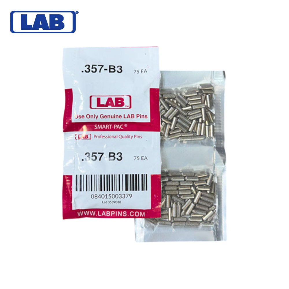 LAB - 357B - .357 Bottom Pin - .115 Diameter - Crown .003 Universal - Color-Coded - Brass Alloy - Smart Pack 150 Pins