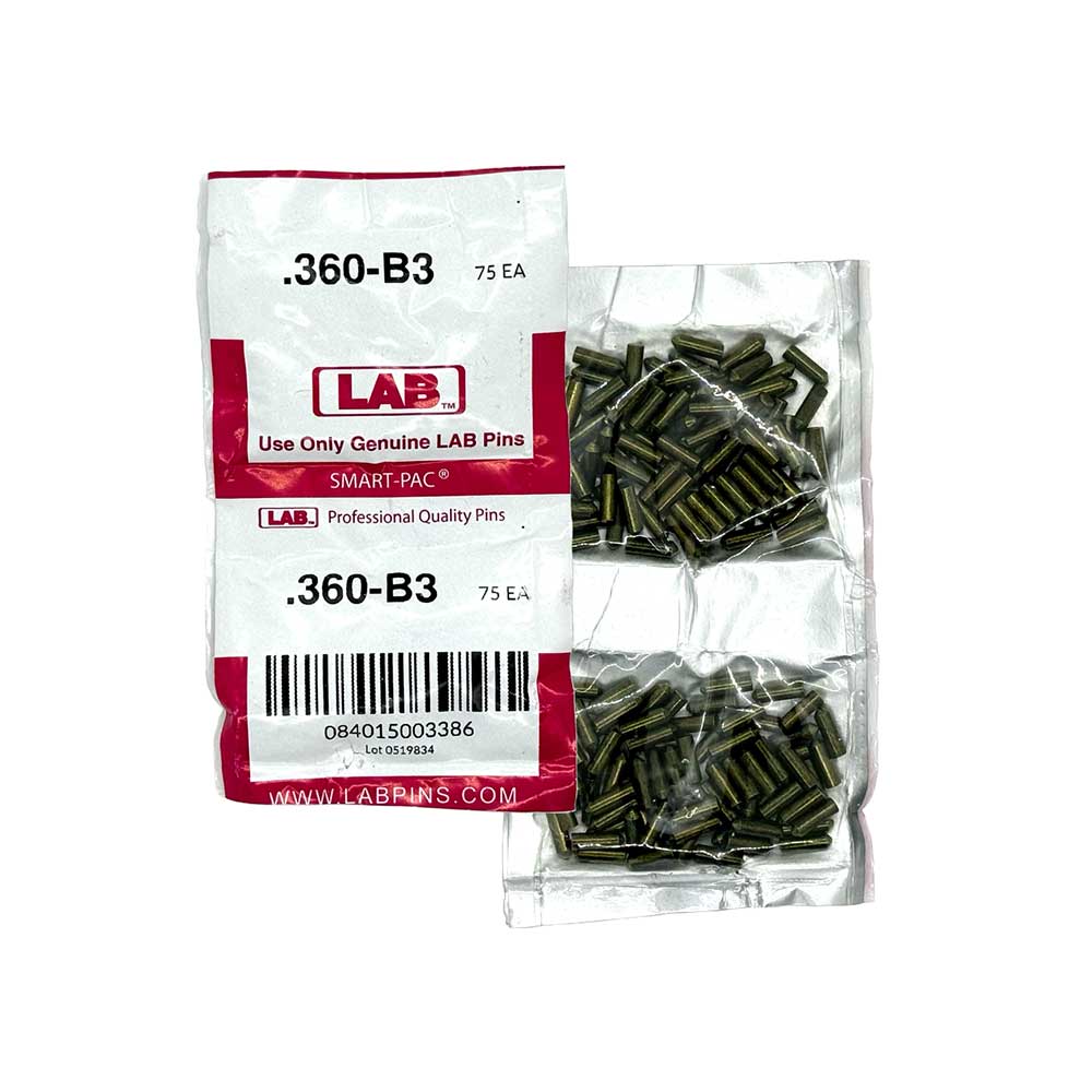 LAB - 360B - .360 Bottom Pin - .115 Diameter - Crown .003 Universal - Color-Coded - Brass Alloy - Smart Pack 150 Pins