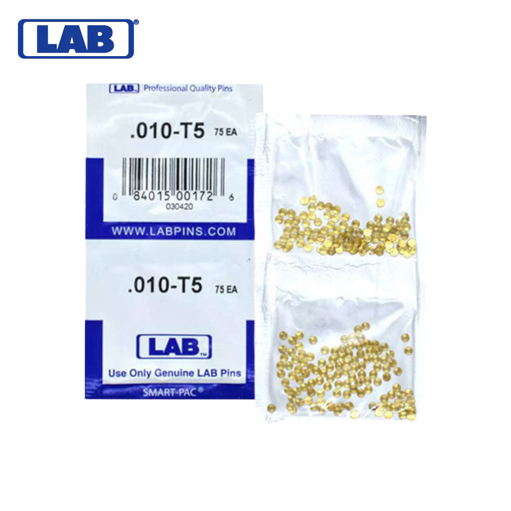 LAB - 5010T-SP - .010 Top Pin - .115 Diameter - Crown .005 Universal - Color-Coded - Brass Alloy - Smart Pack 150 Pins