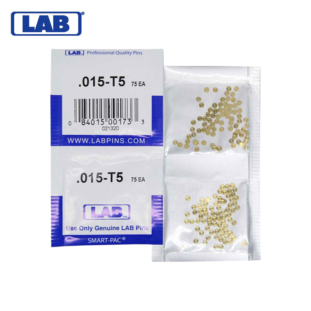 LAB - 5015T-SP - .015 Top Pin - .115 Diameter - Crown .005 Universal - Color-Coded - Brass Alloy - Smart Pack 150 Pins