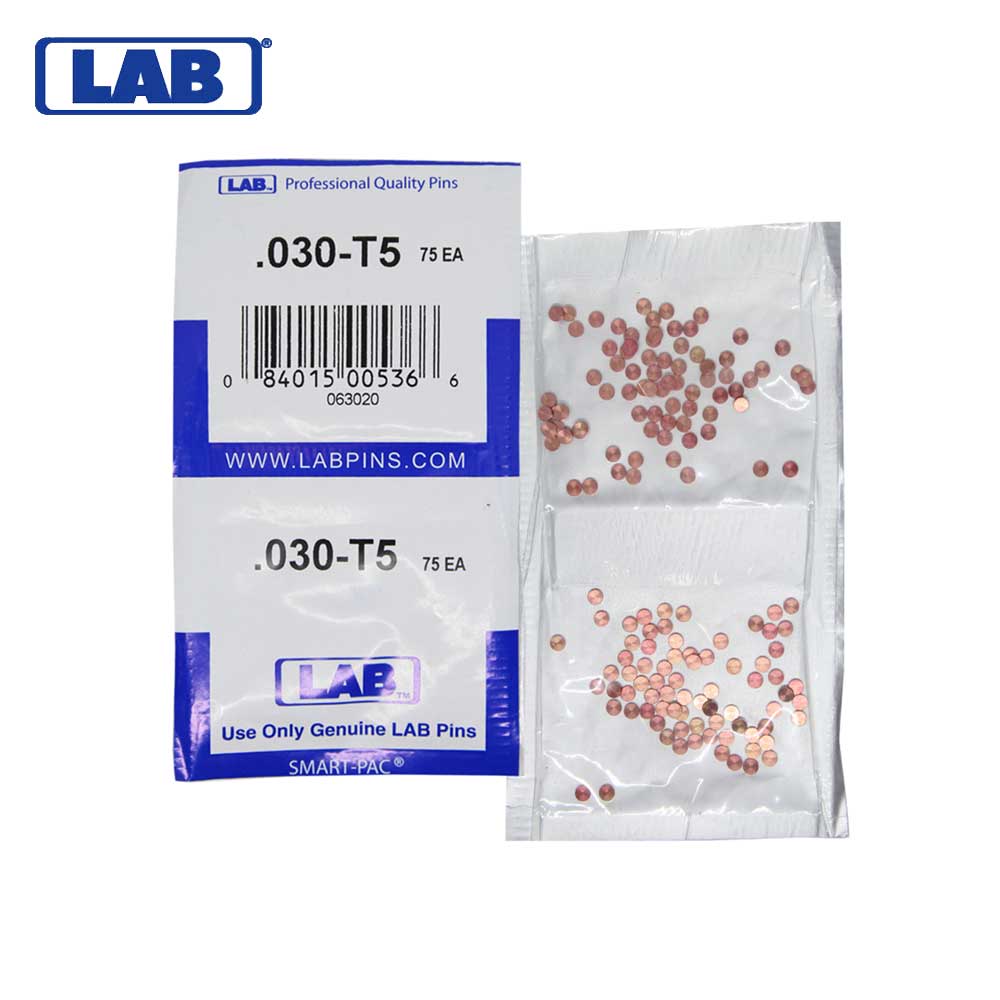 LAB - 5030T-SP - .030 Top Pin - .115 Diameter - Crown .005 Universal - Color-Coded - Brass Alloy - Smart Pack 150 Pins