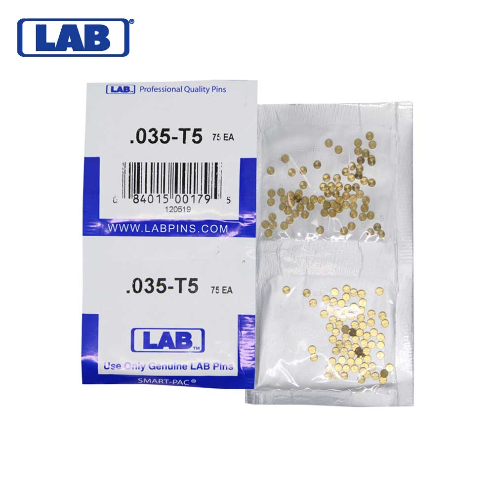 LAB - 5035T-SP - .035 Top Pin - .115 Diameter - Crown .005 Universal - Color-Coded - Brass Alloy - Smart Pack 150 Pins
