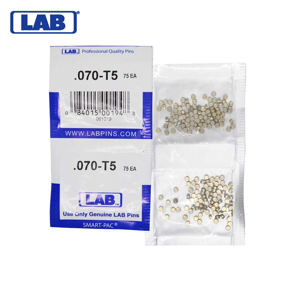 LAB - 5070T-SP - .070 Top Pin - .115 Diameter - Crown .005 Universal - Color-Coded - Brass Alloy - Smart Pack 150 Pins