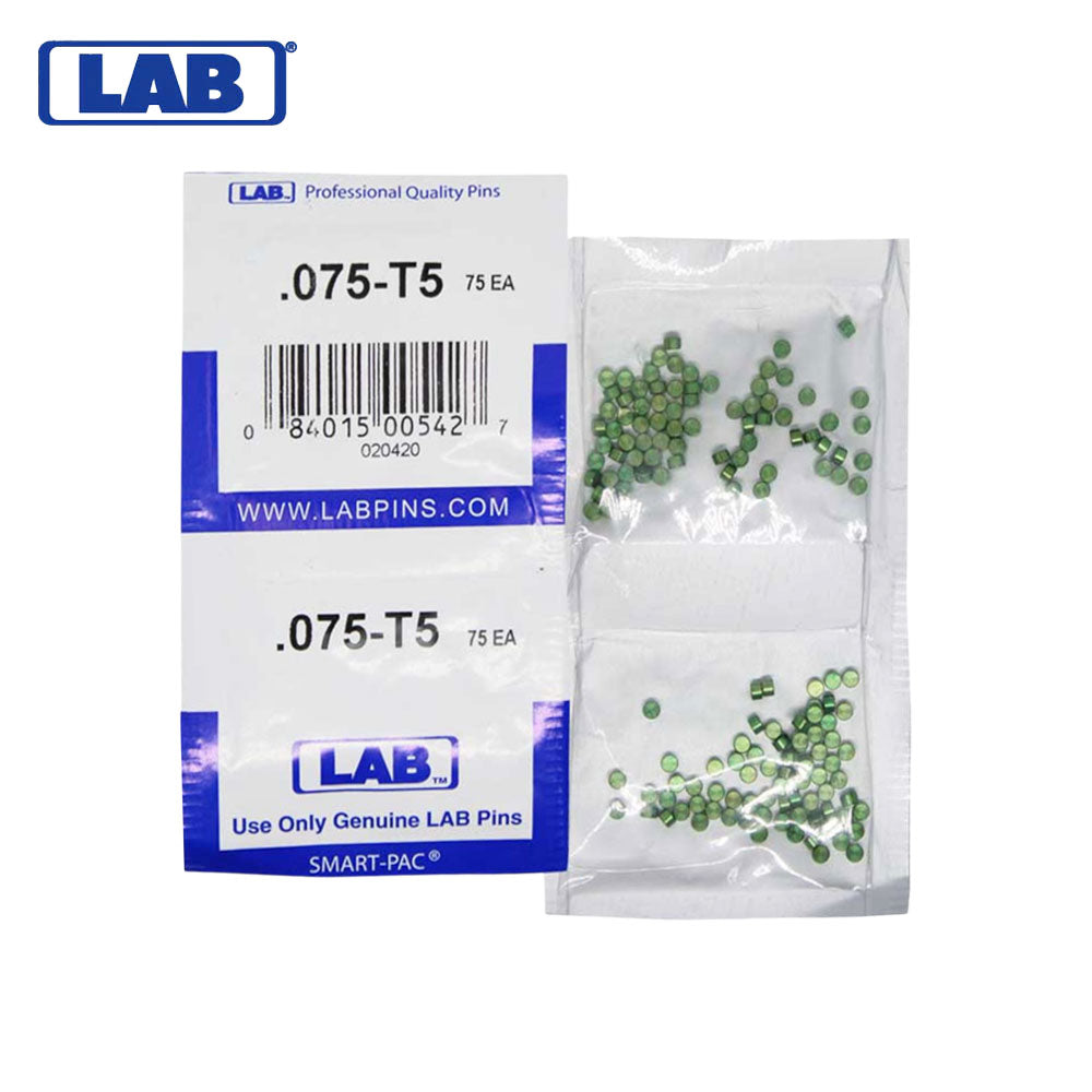 LAB - 5075T-SP - .075 Top Pin - .115 Diameter - Crown .005 Universal - Color-Coded - Brass Alloy - Smart Pack 150 Pins