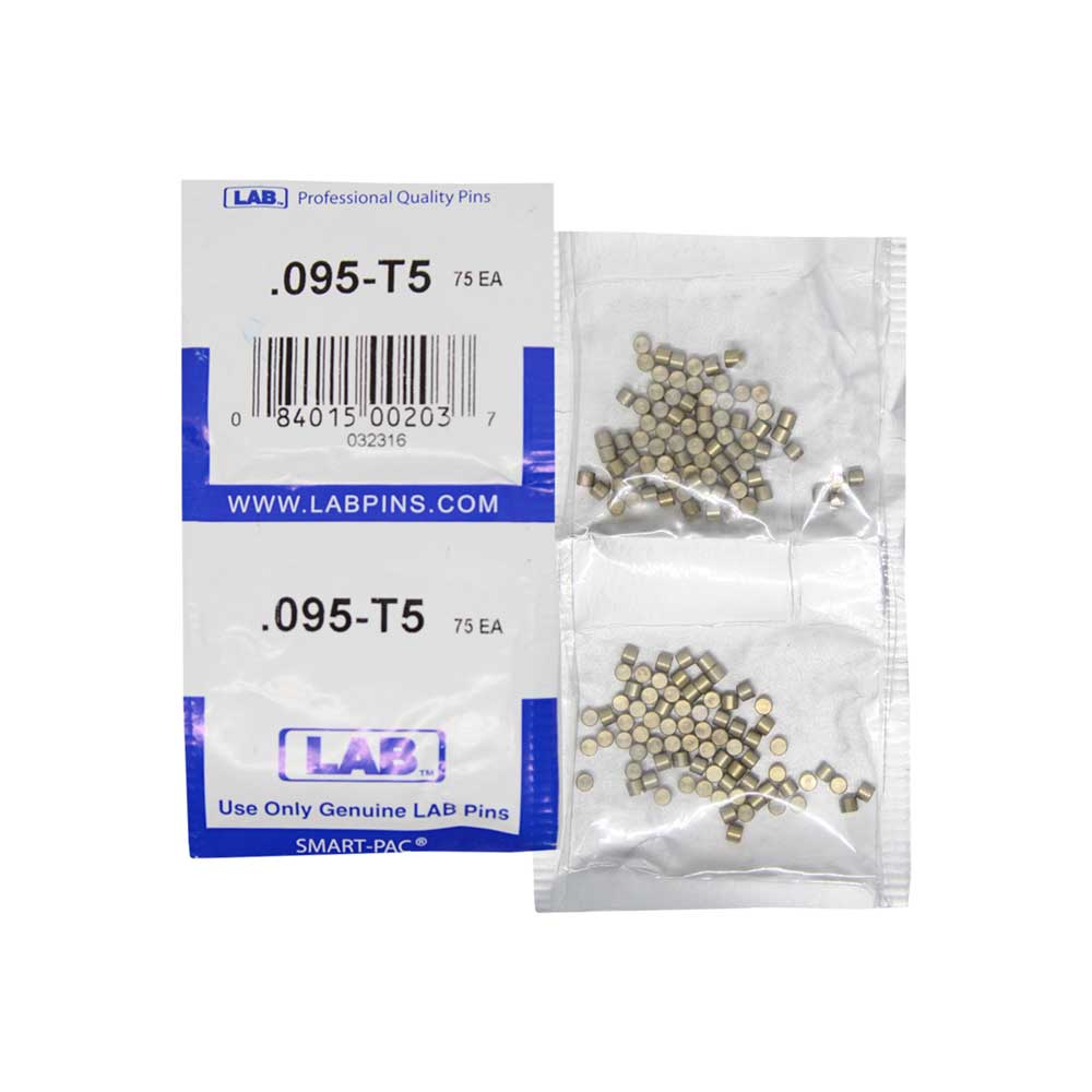 LAB - 5095T-SP - .095 Top Pin - .115 Diameter - Crown .005 Universal - Color-Coded - Brass Alloy - Smart Pack 150 Pins