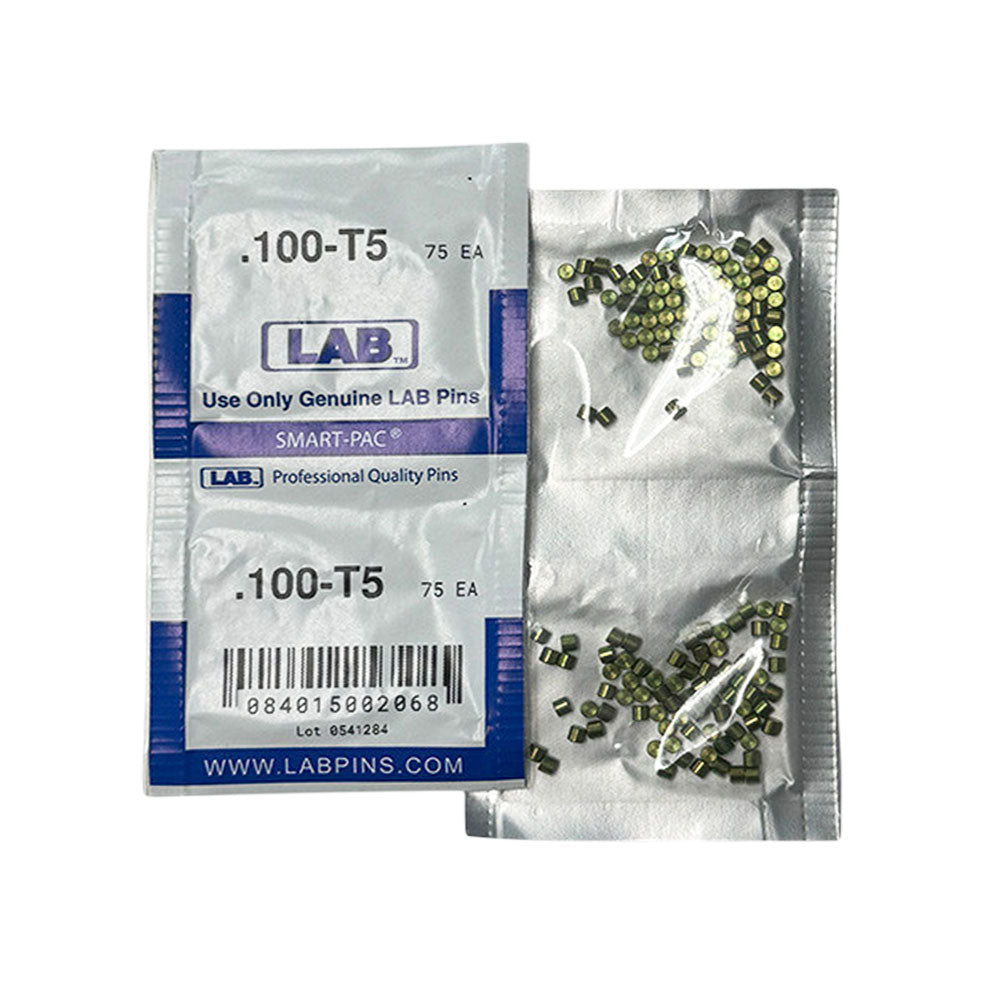 LAB - 5100T-SP - .100 Top Pin - .115 Diameter - Crown .005 Universal - Color-Coded - Brass Alloy - Smart Pack 150 Pins