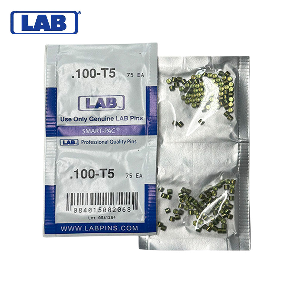 LAB - 5100T-SP - .100 Top Pin - .115 Diameter - Crown .005 Universal - Color-Coded - Brass Alloy - Smart Pack 150 Pins