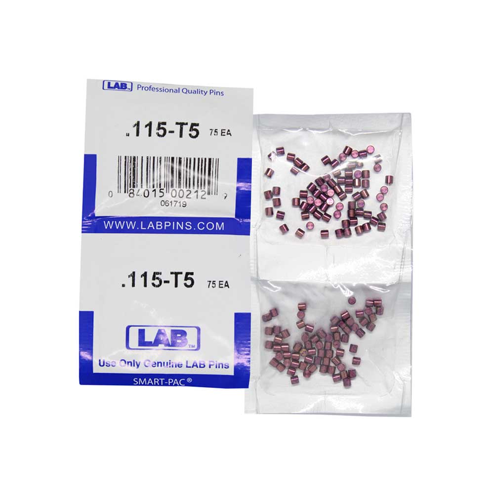 LAB - 5115T-SP - .115 Top Pin - .115 Diameter - Crown .005 Universal - Color-Coded - Brass Alloy - Smart Pack 150 Pins