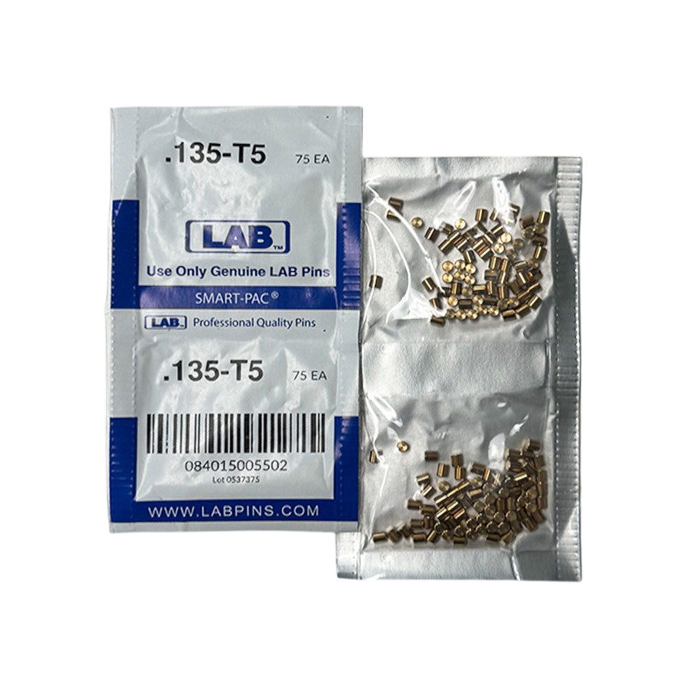 LAB - 5135T-SP - .135 Top Pin - .115 Diameter - Crown .005 Universal - Color-Coded - Brass Alloy - Smart Pack 150 Pins