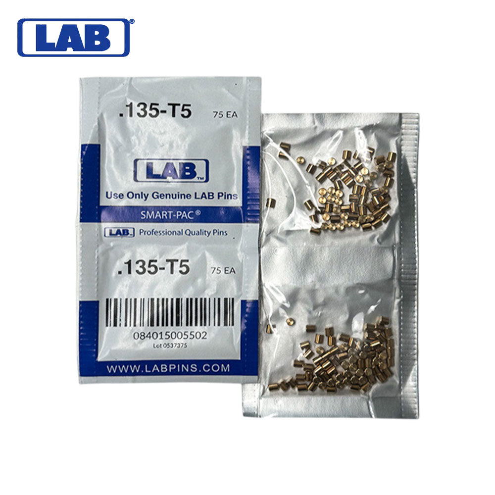 LAB - 5135T-SP - .135 Top Pin - .115 Diameter - Crown .005 Universal - Color-Coded - Brass Alloy - Smart Pack 150 Pins