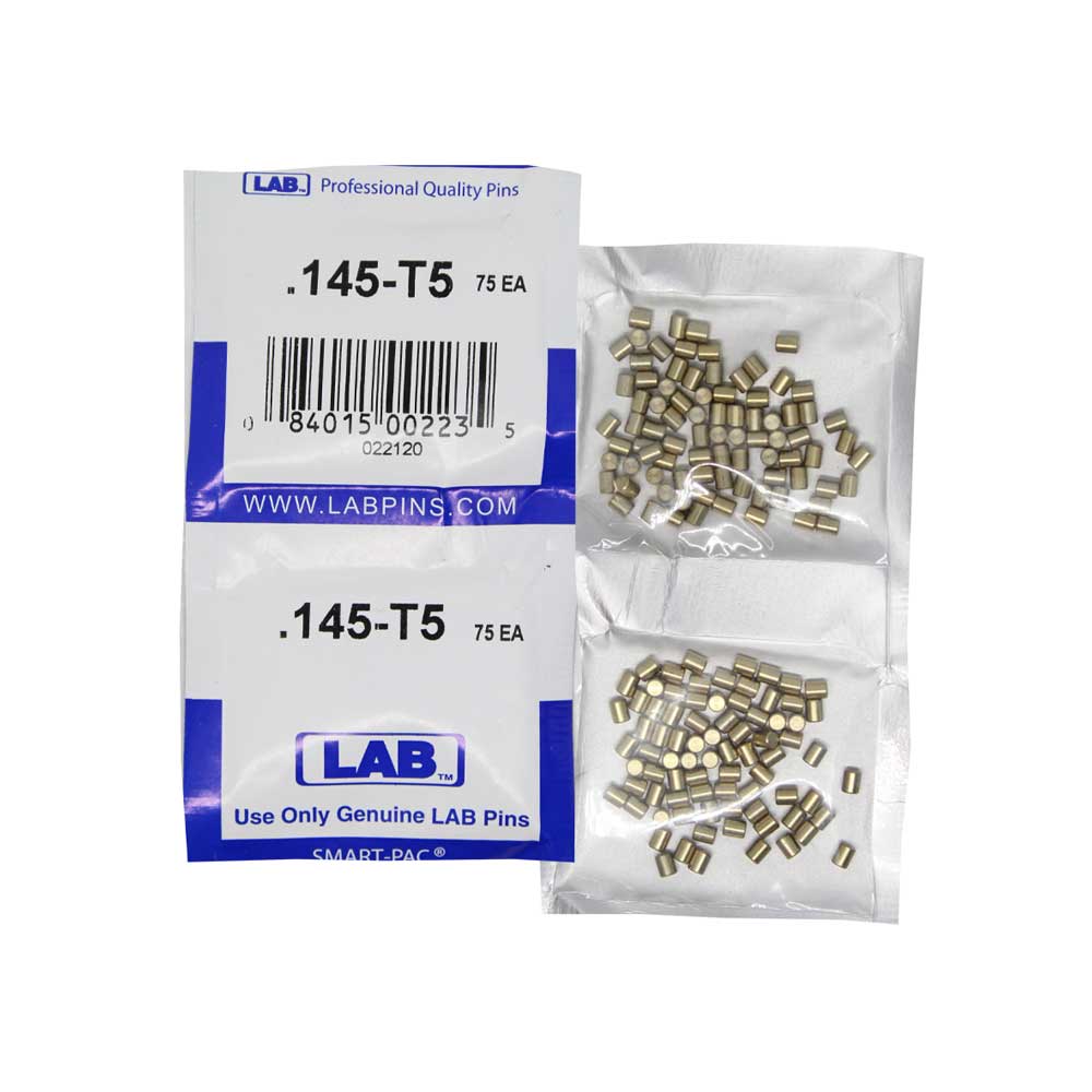 LAB - 5145T-SP - .145 Top Pin - .115 Diameter - Crown .005 Universal - Color-Coded - Brass Alloy - Smart Pack 150 Pins