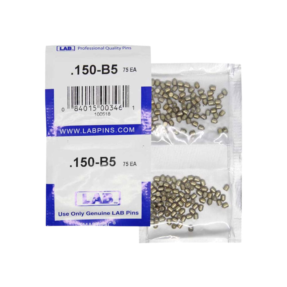 LAB - 5150B-SP - .150 Bottom Pin - .115 Diameter - Crown .005 Universal - Color-Coded - Brass Alloy - Smart Pack 150 Pins