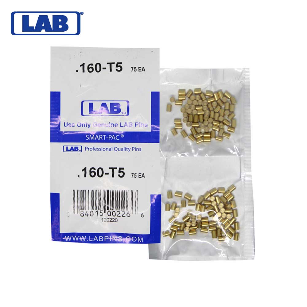 LAB - 5160T-SP - .160 Top Pin - .115 Diameter - Crown .005 Universal - Color-Coded - Brass Alloy - Smart Pack 150 Pins