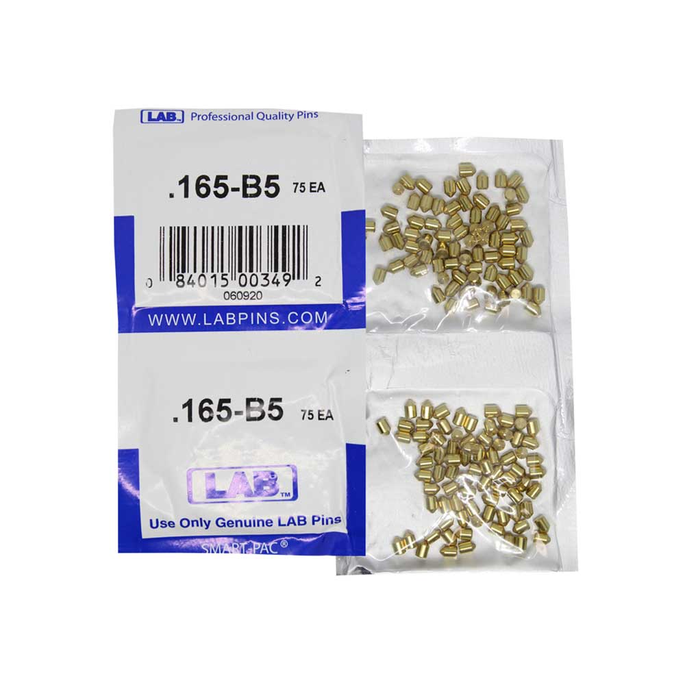LAB - 5165B-SP - .165 Bottom Pin - .115 Diameter - Crown .005 Universal - Color-Coded - Brass Alloy - Smart Pack 150 Pins