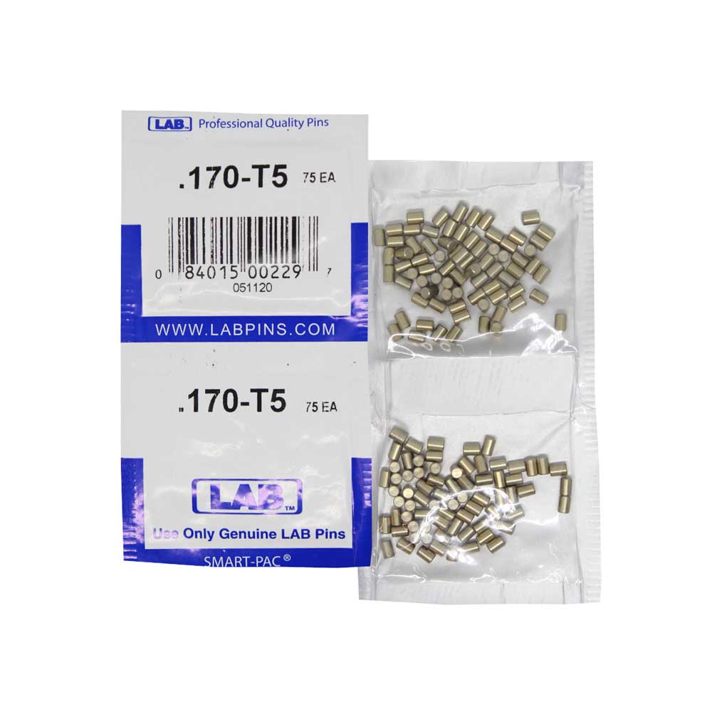 LAB - 5170T-SP - .170 Top Pin - .115 Diameter - Crown .005 Universal - Color-Coded - Brass Alloy - Smart Pack 150 Pins