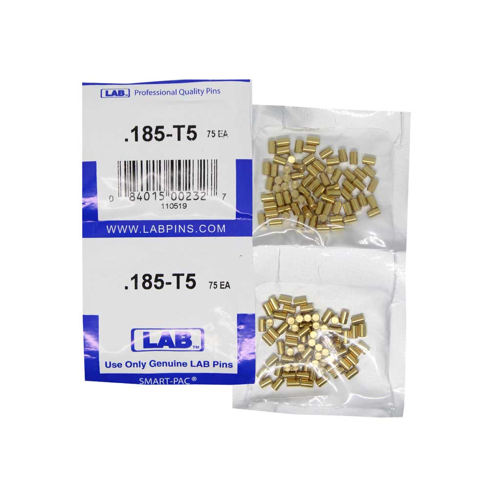 LAB - 5185T-SP - .185 Top Pin - .115 Diameter - Crown .005 Universal - Color-Coded - Brass Alloy - Smart Pack 150 Pins