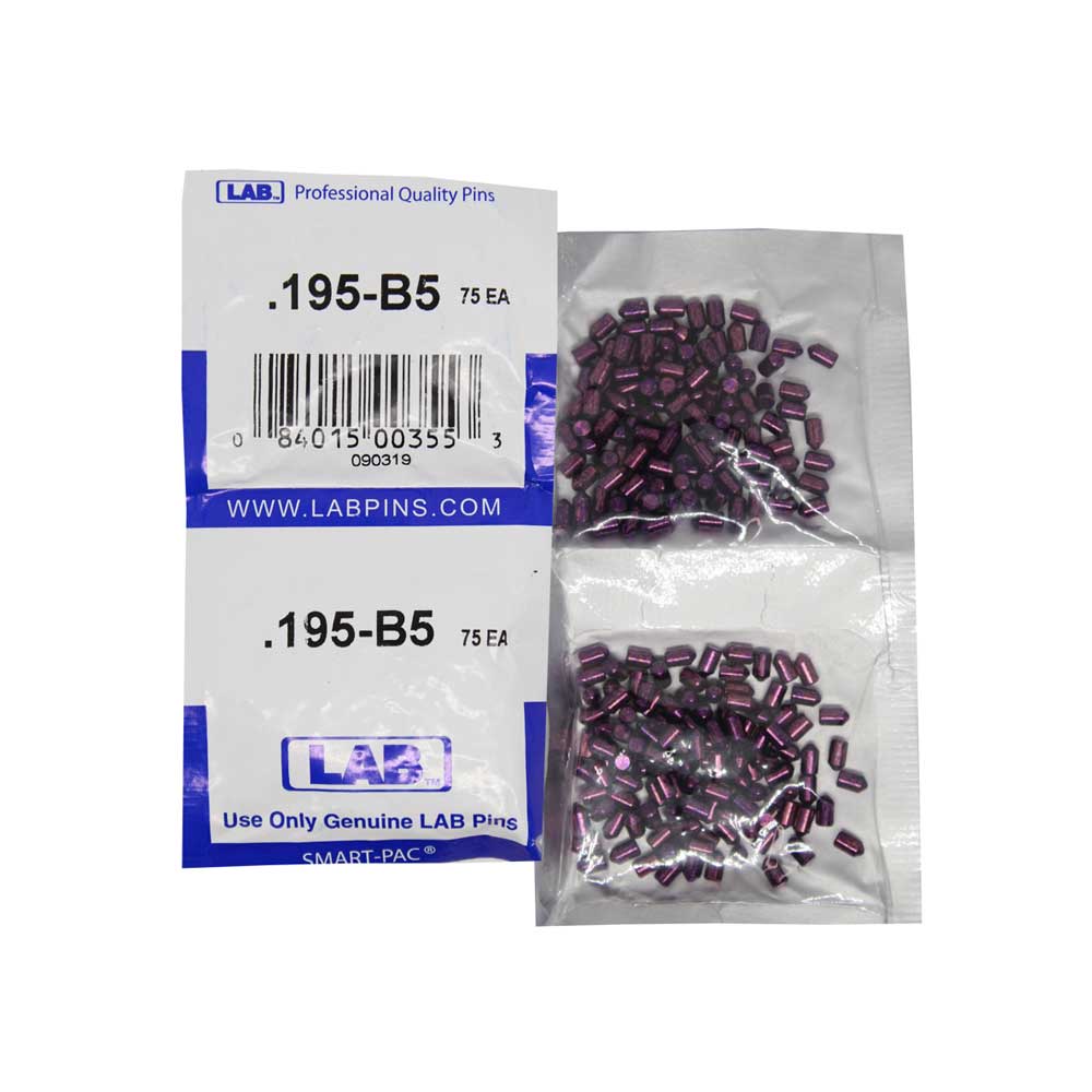 LAB - 5195B-SP - .195 Bottom Pin - .115 Diameter - Crown .005 Universal - Color-Coded - Brass Alloy - Smart Pack 150 Pins