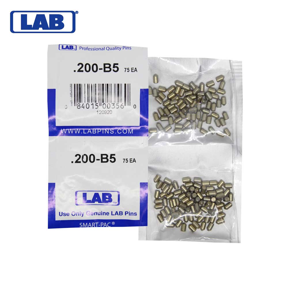 LAB - 5200B-SP - .200 Bottom Pin - .115 Diameter - Crown .005 Universal - Color-Coded - Brass Alloy - Smart Pack 150 Pins