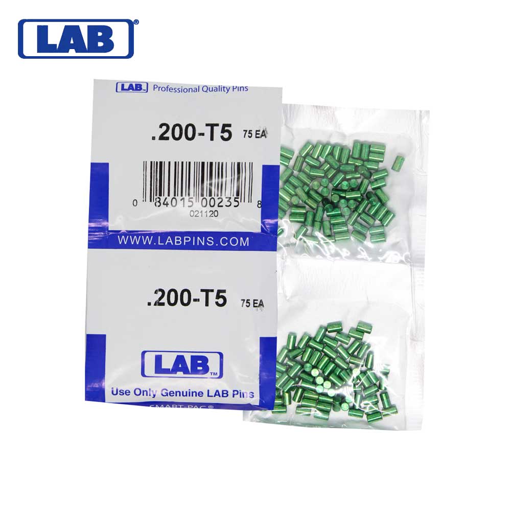 LAB - 5200T-SP - .200 Top Pin - .115 Diameter - Crown .005 Universal - Color-Coded - Brass Alloy - Smart Pack 150 Pins