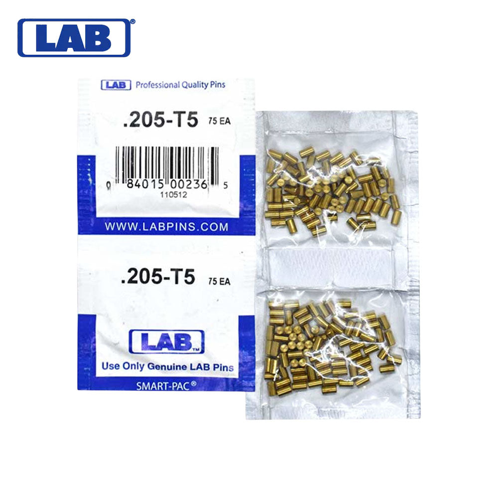 LAB - 5205T-SP - .205 Top Pin - .115 Diameter - Crown .005 Universal - Color-Coded - Brass Alloy - Smart Pack 150 Pins