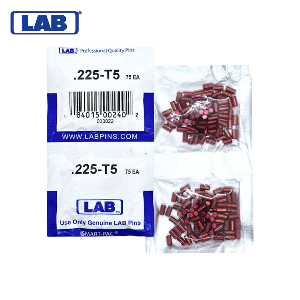 LAB - 5225T-SP - .225 Top Pin - .115 Diameter - Crown .005 Universal - Color-Coded - Brass Alloy - Smart Pack 150 Pins