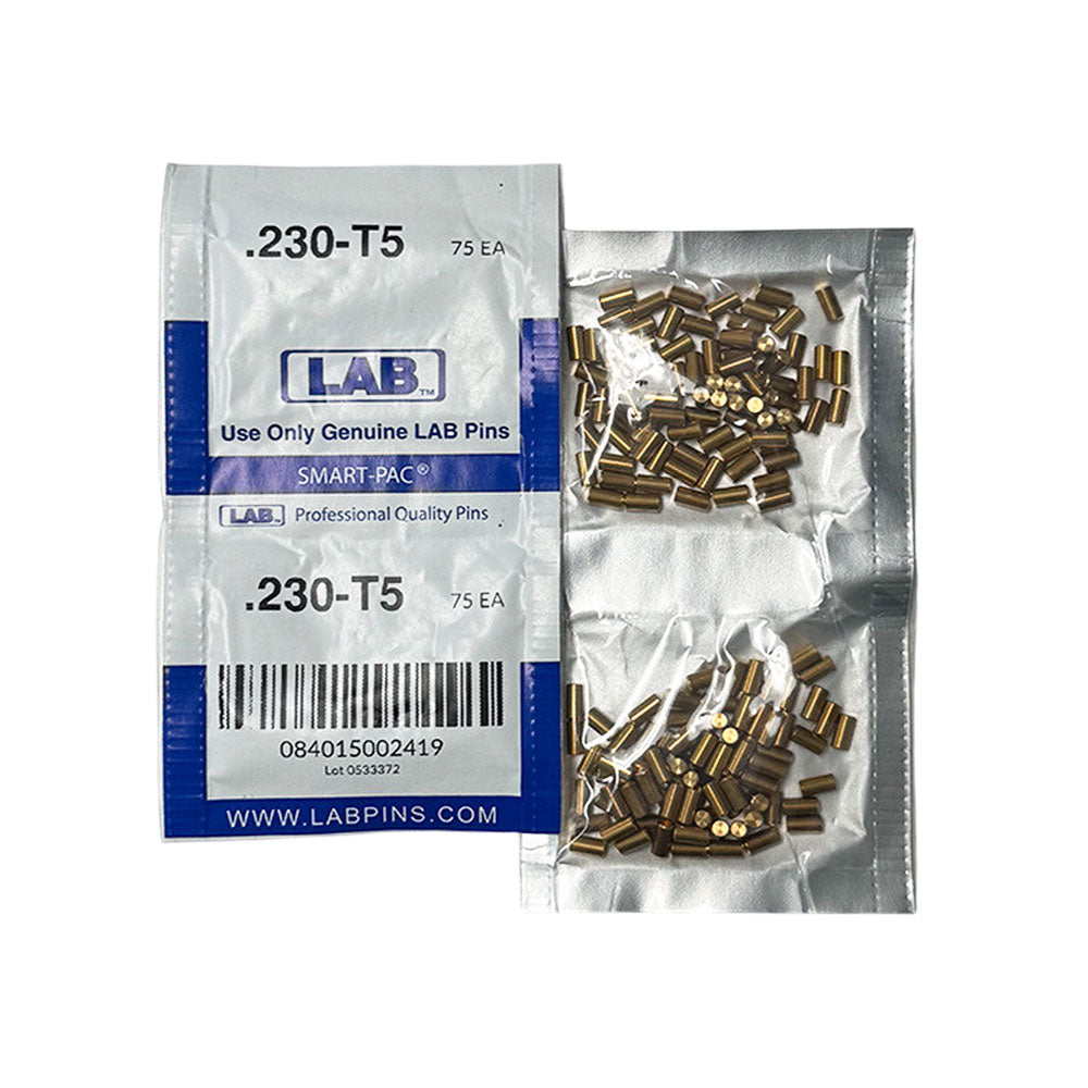 LAB - 5230T-SP - .230 Top Pin - .115 Diameter - Crown .005 Universal - Color-Coded - Brass Alloy - Smart Pack 150 Pins
