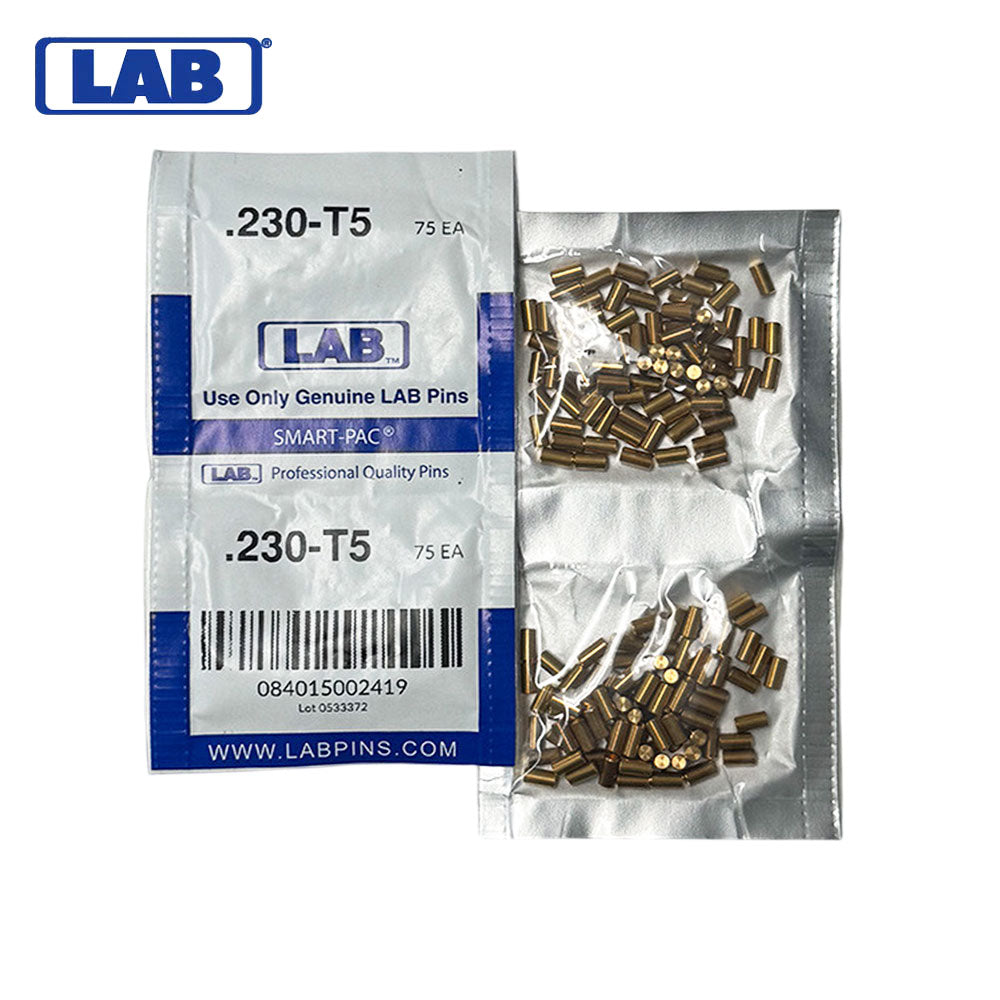 LAB - 5230T-SP - .230 Top Pin - .115 Diameter - Crown .005 Universal - Color-Coded - Brass Alloy - Smart Pack 150 Pins