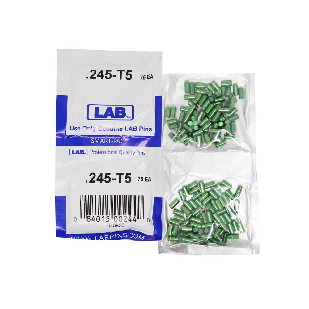 LAB - 5245T-SP - .245 Top Pin - .115 Diameter - Crown .005 Universal - Color-Coded - Brass Alloy - Smart Pack 150 Pins