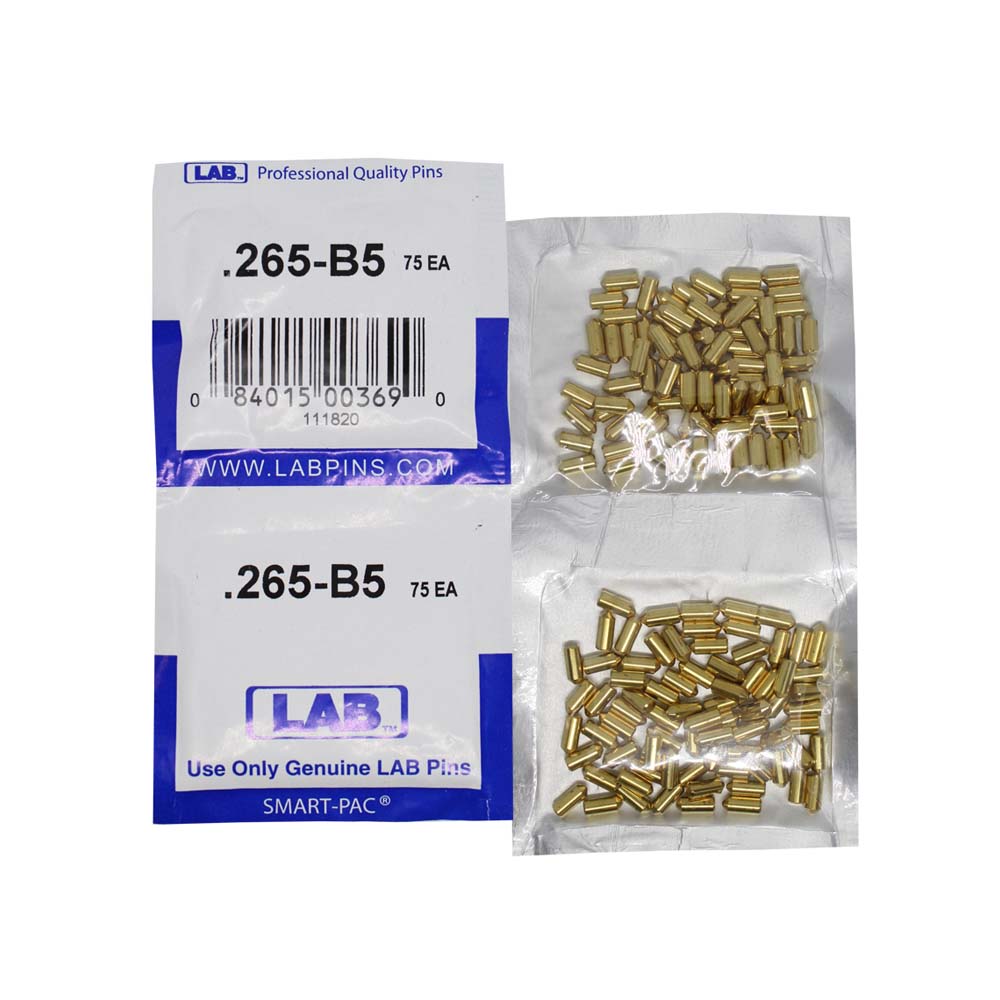 LAB - 5265B-SP - .265 Bottom Pin - Crown .005 Universal - Brass Alloy - Smart Pack 150 Pins