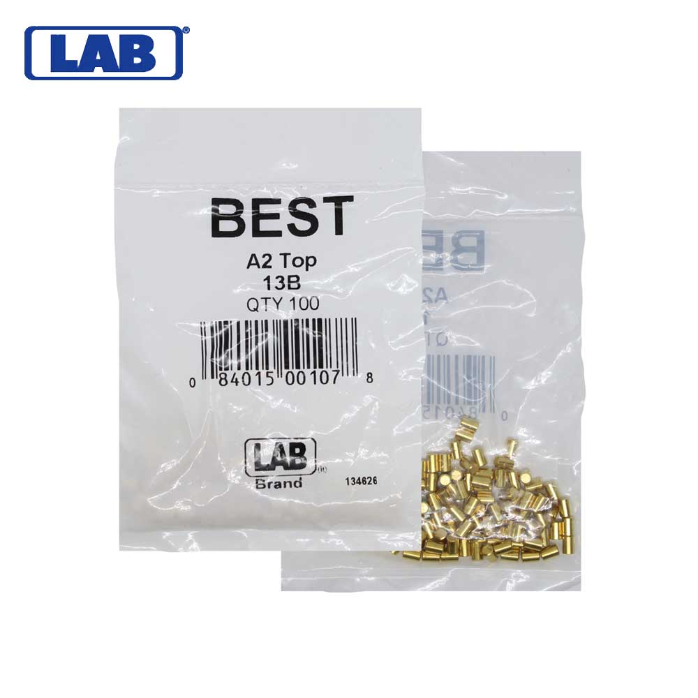 LAB - BEST-13B-P1 - Best A2 Original SFIC 13B Top Pin - Size .162 - Brass - Polybag 100 Pins