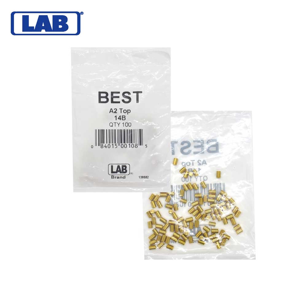 LAB - BEST-14B-P1 - Best A2 Original SFIC 14B Top Pin - Size .175 - Brass - Polybag 100 Pins