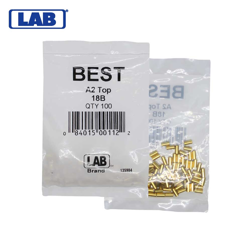 LAB - BEST-18B-P1 - Best A2 Original SFIC 18B Top Pin - Size .225 - Brass - Polybag 100 Pins