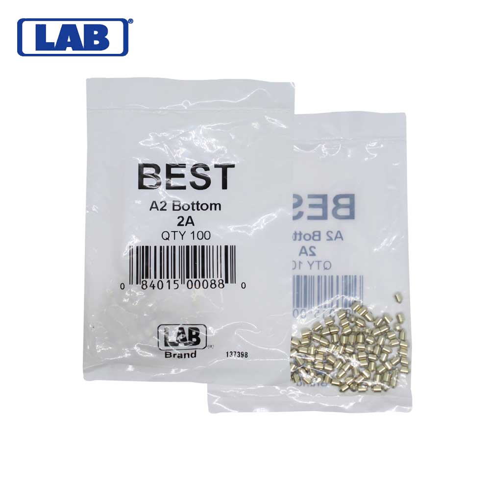 LAB - BEST-2A-P1-NS - Best A2 Original SFIC 2A Bottom Pin - Size .135 - Nickel Silver - Polybag 100 Pins