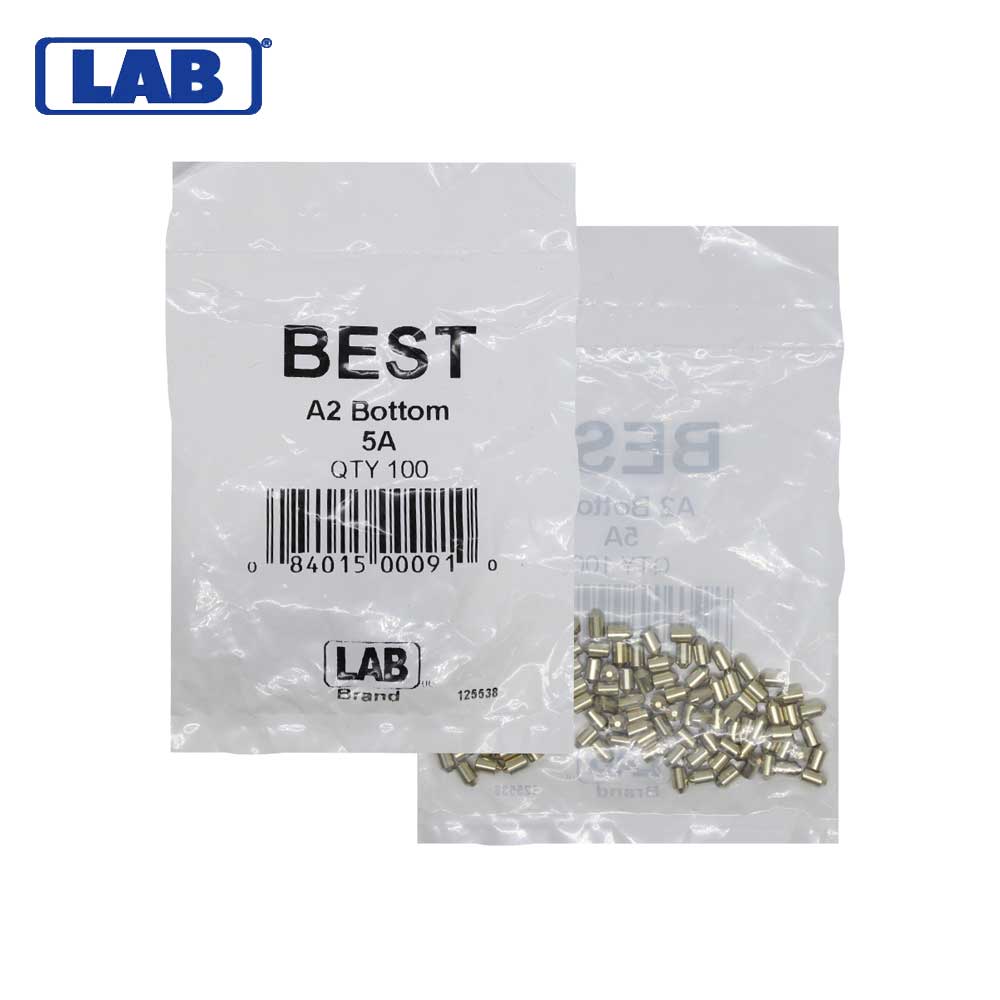 LAB - BEST-5A-P1-NS - Best A2 Original SFIC 5A Bottom Pin - Size .172 - Nickel Silver - Polybag 100 Pins