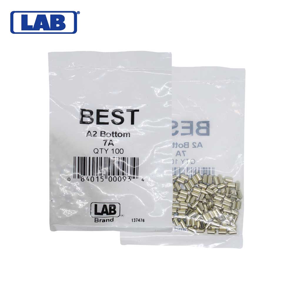 LAB - BEST-7A-P1-NS - Best A2 Original SFIC 7A Bottom Pin - Size .197 - Nickel Silver - Polybag 100 Pins