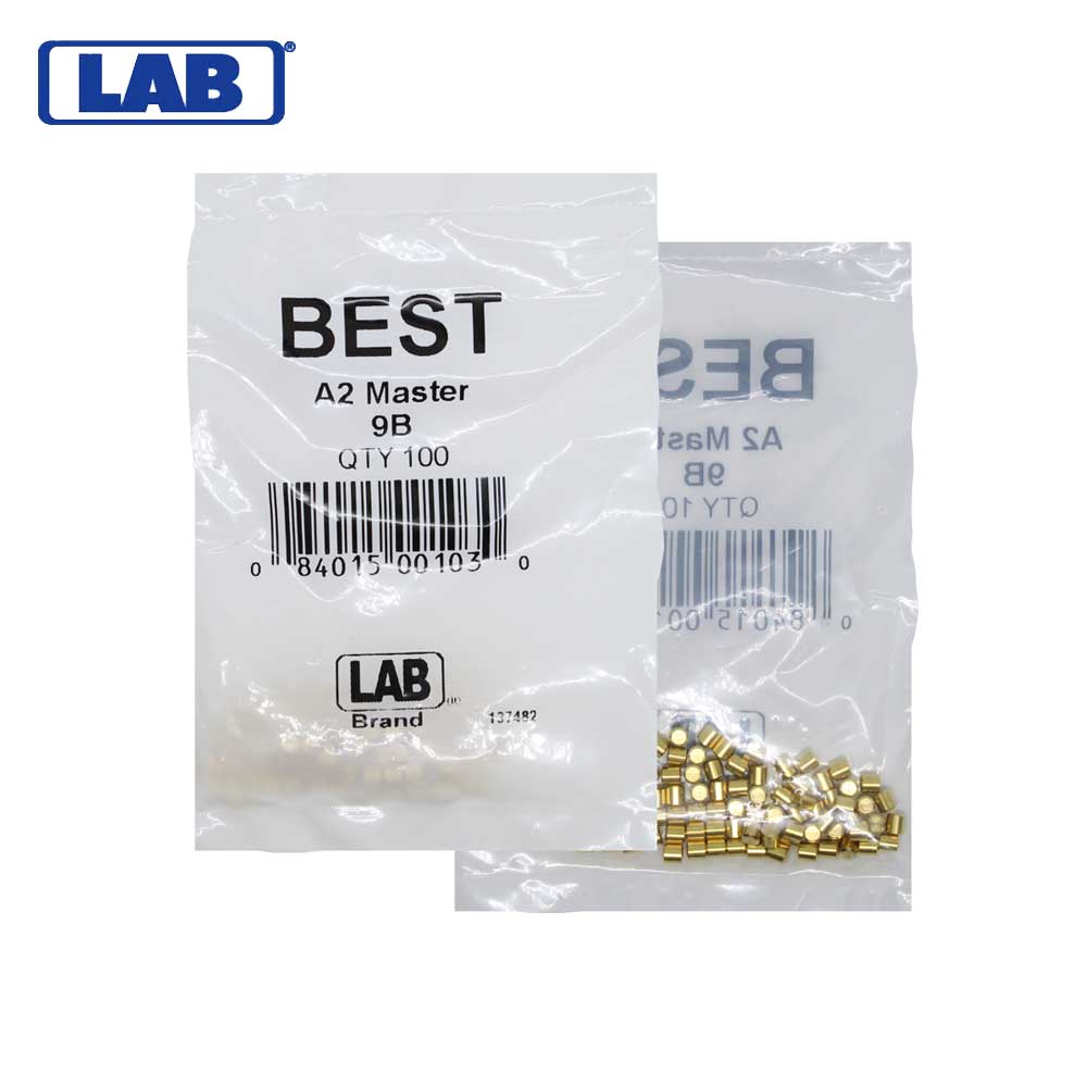 LAB - BEST-9B-P1 - Best A2 Original SFIC 9B Top Pin - Size .112 - Brass - Polybag 100 Pins