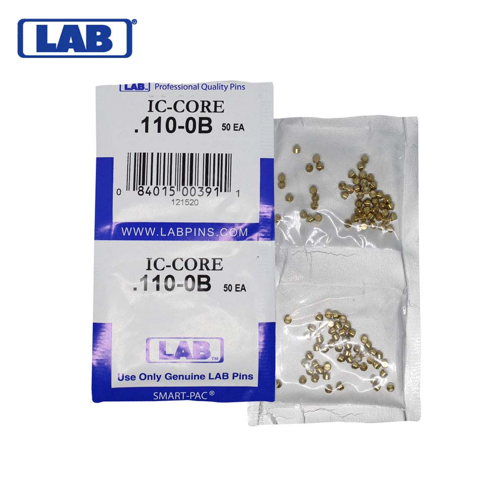 LAB - BEST-B0 - 0B BEST SFIC Bottom Pins - .110 Size - A2 Systems - Nickel Silver - Polybag 100 Pins