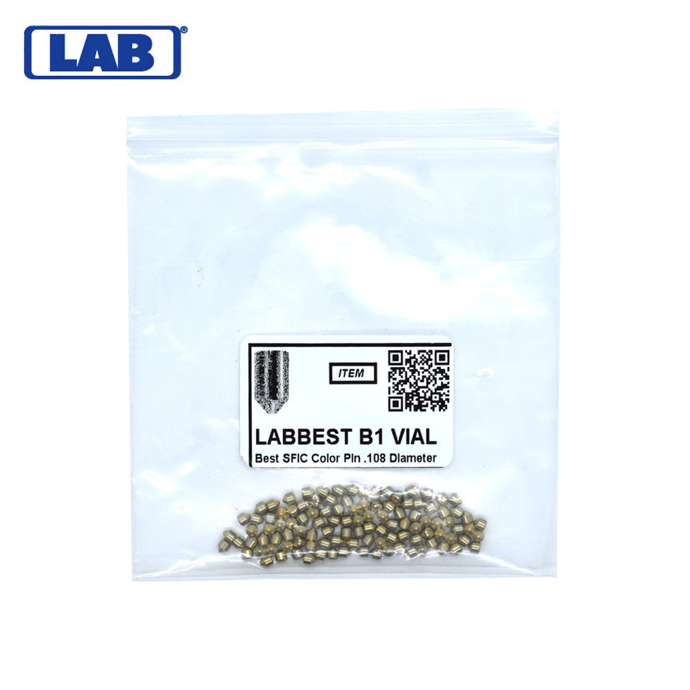 LAB - BEST-B1-VIAL - 1B Universal SFIC Bottom Pins - .122 Size - A2 Systems - Nickel Silver - Vial 100 Pins