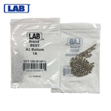 LAB - BEST-B1 - 1B BEST SFIC Bottom Pins - .122 Size - A2 Systems - Nickel Silver - Polybag 100 Pins