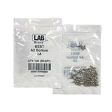 LAB - BEST-B2 - 2B BEST SFIC Bottom Pins - .135 Size - A2 Systems - Nickel Silver - Polybag 100 Pins
