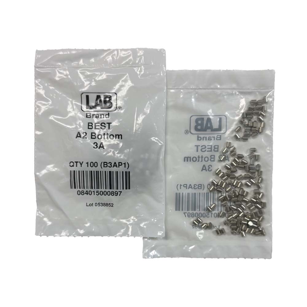 LAB - BEST-B3 - 3B BEST SFIC Bottom Pins - .147 Size - A2 Systems - Nickel Silver - Polybag 100 Pins