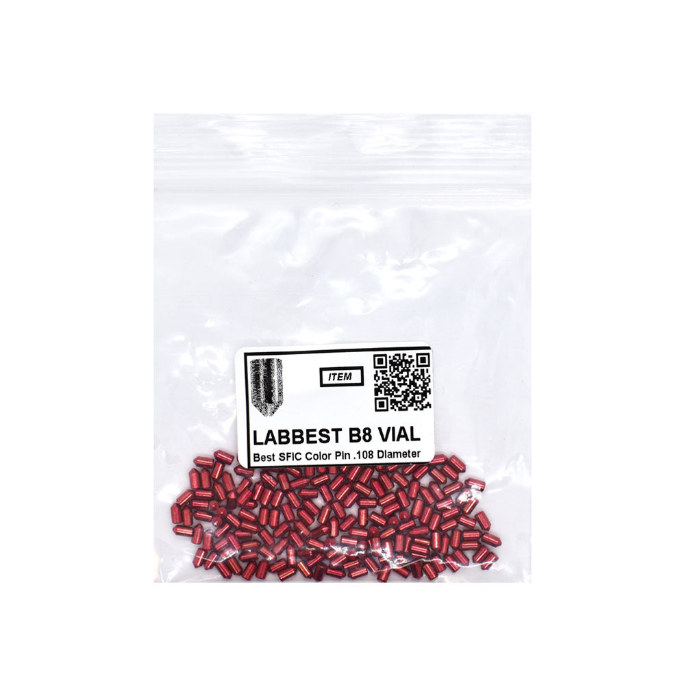 LAB - BEST-B8-VIAL - 8B Universal SFIC Bottom Pins - .210 Size - A2 Systems - Nickel Silver - Vial 100 Pins