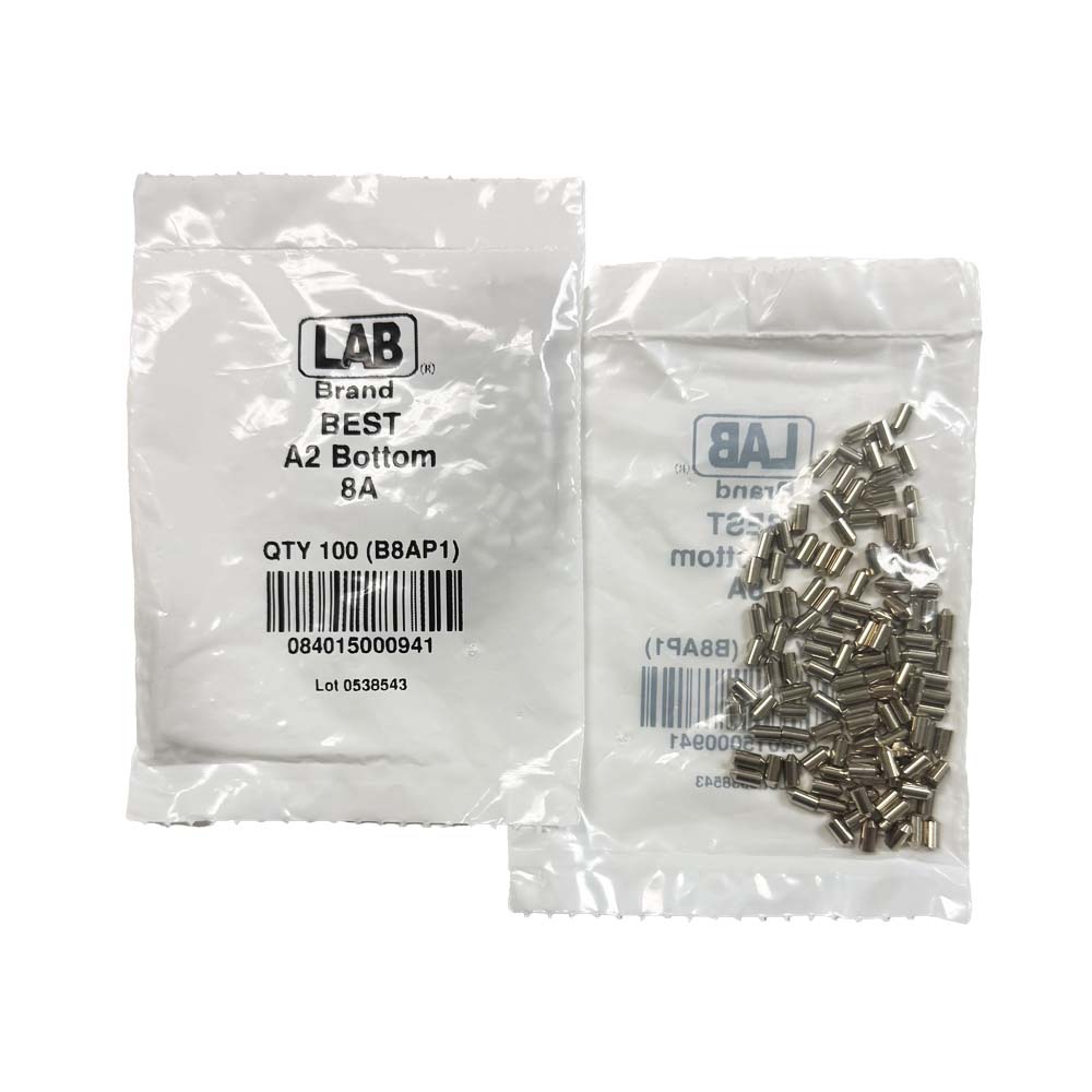 LAB - BEST-B8 - 8B BEST SFIC Bottom Pins - .210 Size - A2 Systems - Nickel Silver - Polybag 100 Pins