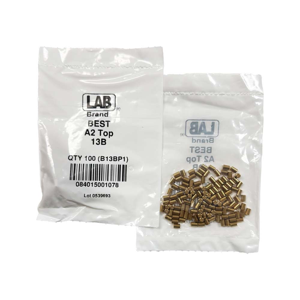 LAB - BEST-T13 - 13T BEST SFIC Top Pins - .162 Size - A2 Systems - Brass - Polybag 100 Pins