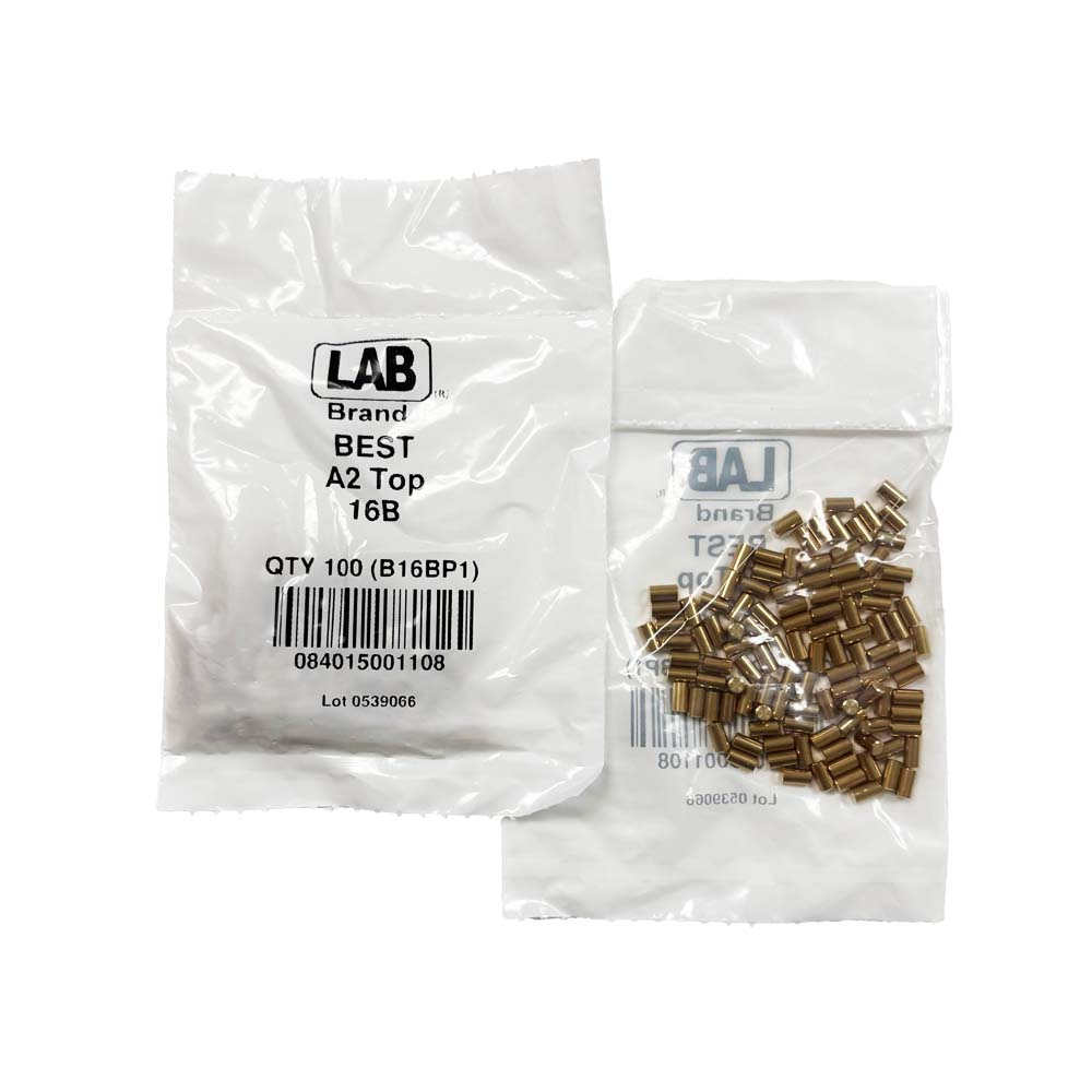 LAB - BEST-T16 - 16T BEST SFIC Top Pins - .200 Size - A2 Systems - Brass - Polybag 100 Pins