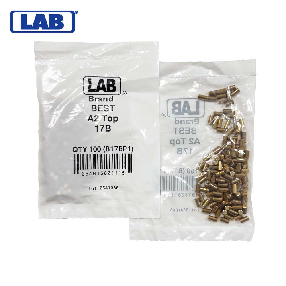 LAB - BEST-T17 - 17T BEST SFIC Top Pins - .212 Size - A2 Systems - Brass - Polybag 100 Pins