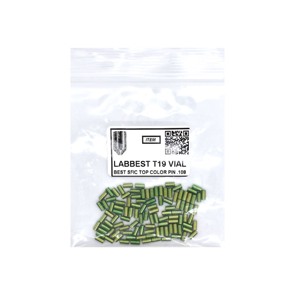 LAB - BEST-T19-VIAL - 19T Universal SFIC Top Pins - .237 Size - A2 Systems - Brass - Vial 100 Pins
