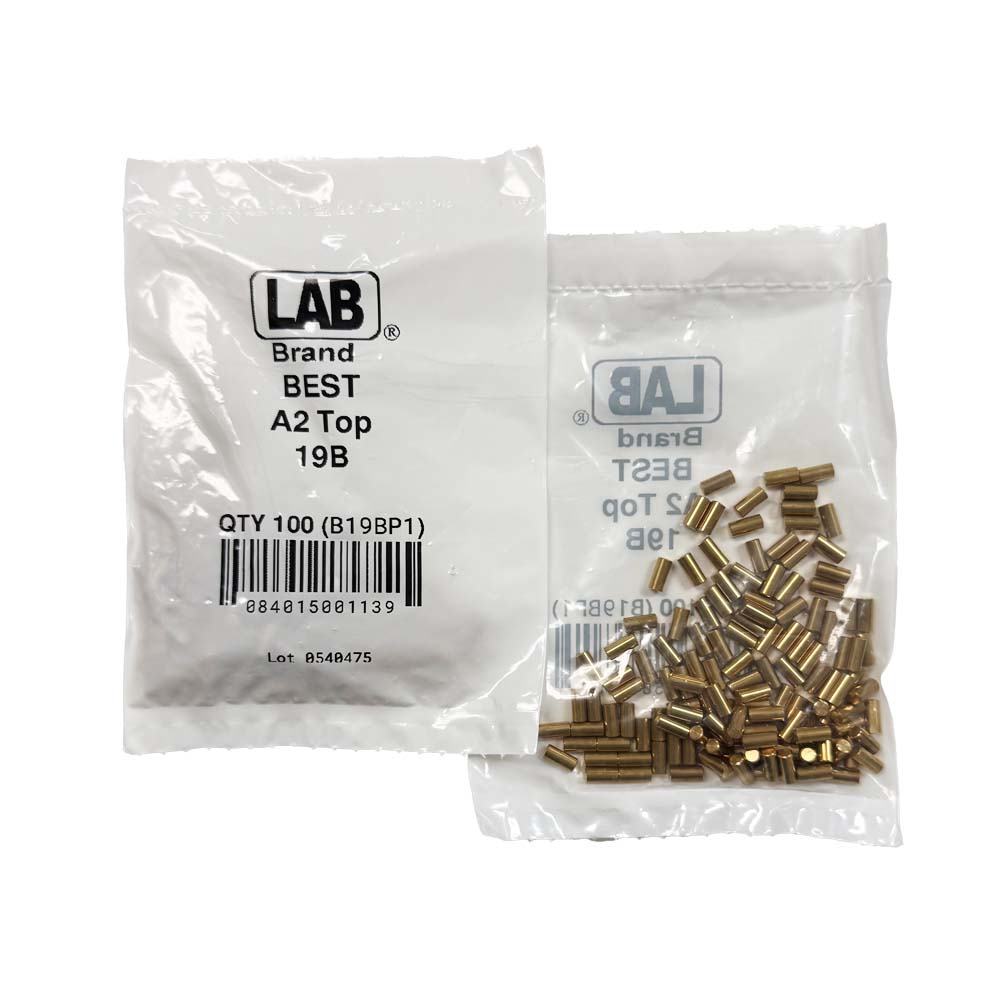 LAB - BEST-T19 - 19T BEST SFIC Top Pins - .237 Size - A2 Systems - Brass - Polybag 100 Pins