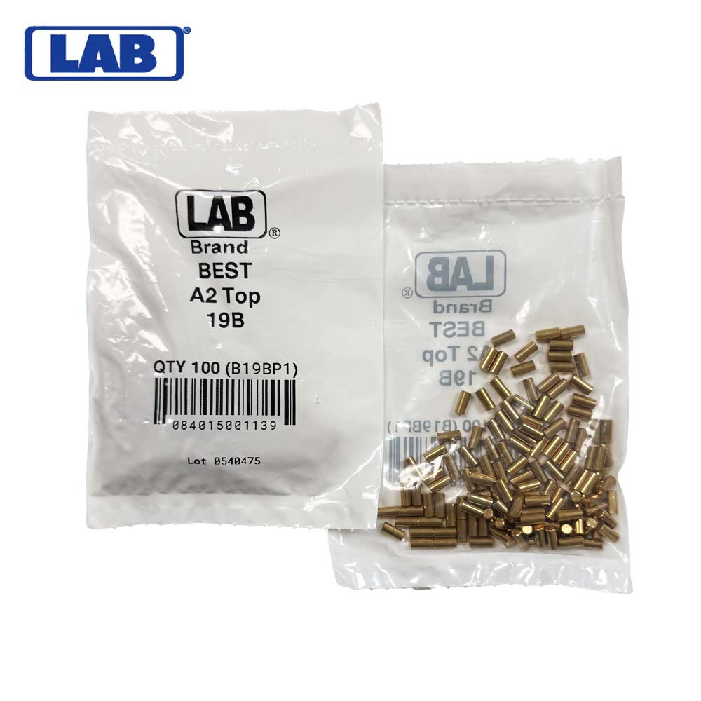 LAB - BEST-T19 - 19T BEST SFIC Top Pins - .237 Size - A2 Systems - Brass - Polybag 100 Pins