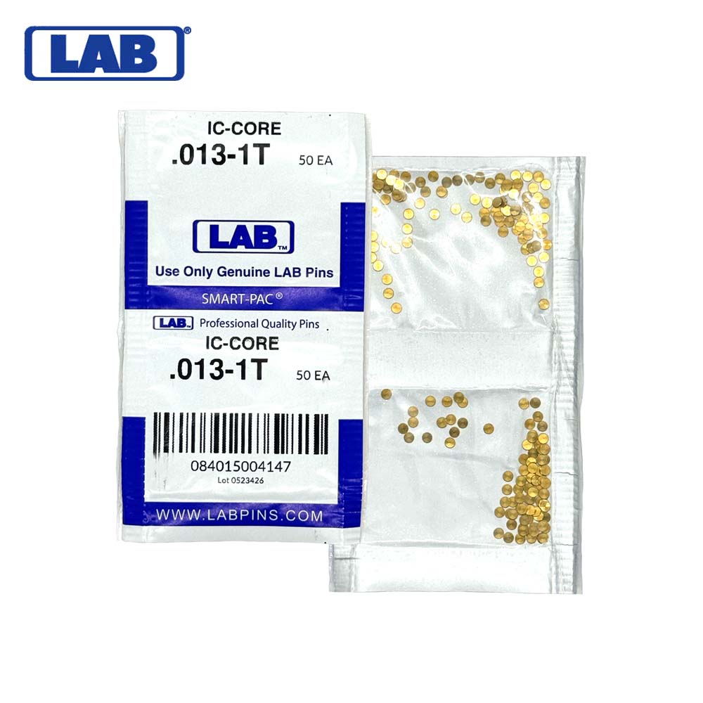 LAB - BEST-T1 - 1T BEST SFIC Top Pins - .013 Size - A2 Systems - Brass - Polybag 100 Pins